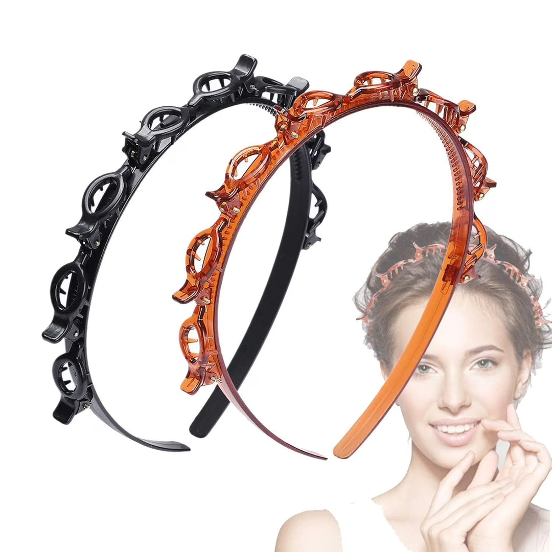 Hollow-out woven headband/bangs hair clip