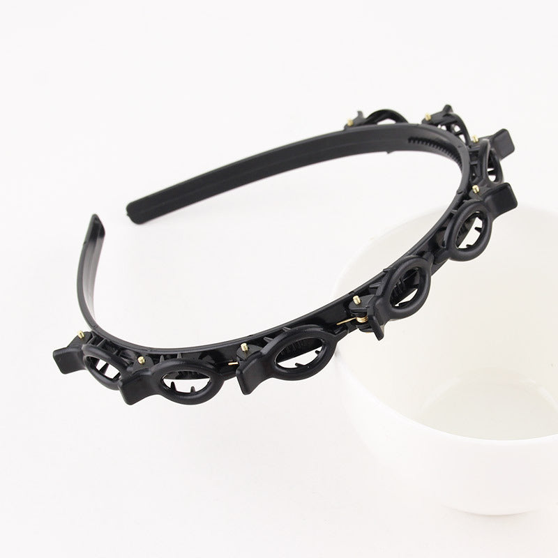 Hollow-out woven headband/bangs hair clip